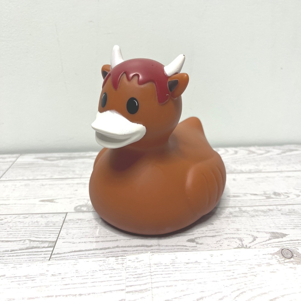 Quackeez Duckeez Highland Cow Rubber Duck Bull 5.25" Tall